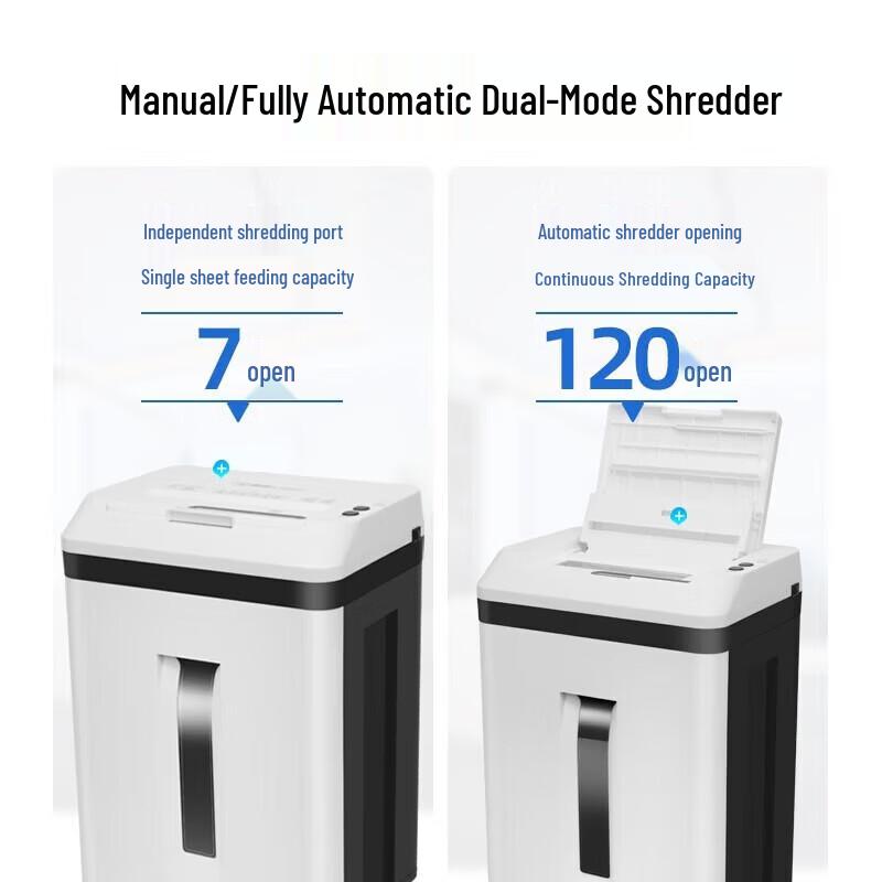 KOMI A7120D Automatický vysoce zabezpečený komerční skartovač CN zástrčka (adaptér součástí dodávky)