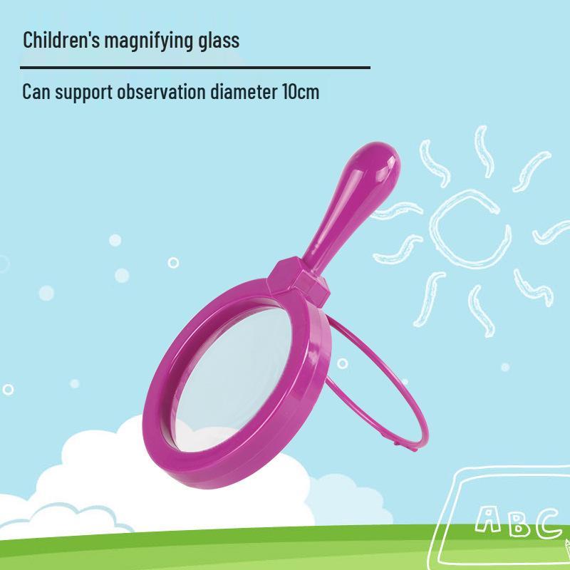 

Children s Cute Portable Magnifying Glass - High-Definition for Kindergarten Science and Plant Observation фіолетовий