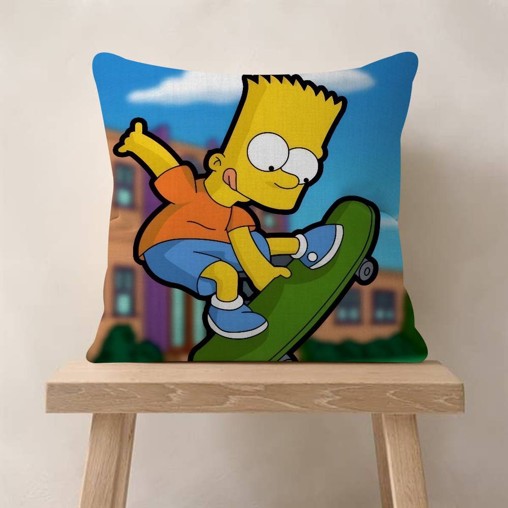 Cartoon The movie SSimpsons Pillow Cushion Cover Pillowcase Living Room Sofa Home Decor Customized