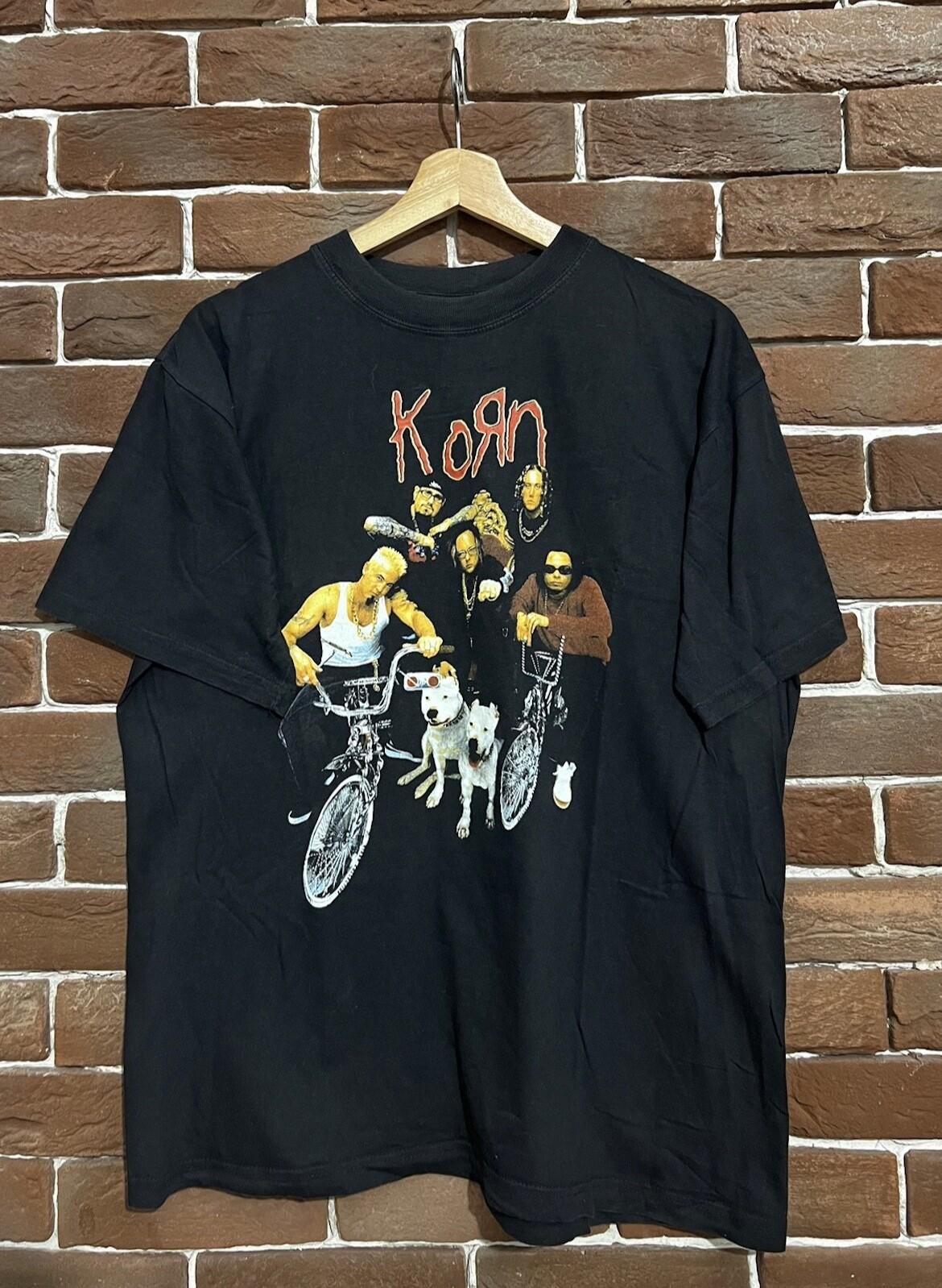 Vintage 90s Korn Family Values Tour T Shirt Rap Ruff Ryders DMX Limp Bizkit L Unisex T-Shirt XXL