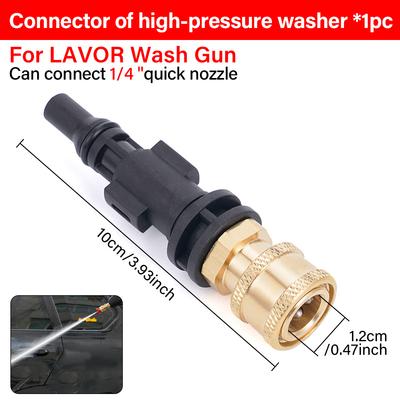 Para Pistola de Lavado Lavor Adaptador de Botella de Espuma Conector Rápido 1/4 Accesorios de Lavado de Coches a Presión Conector Opcional