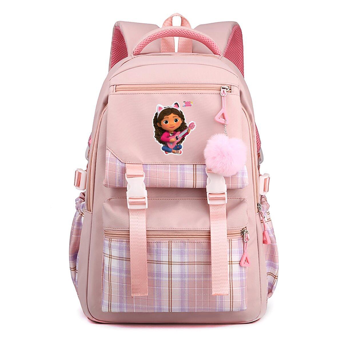 

Анимированный рюкзак с принтом кукольного домика Габи, в стиле колледжа, большой вместимости, студенческий, школьный no specification