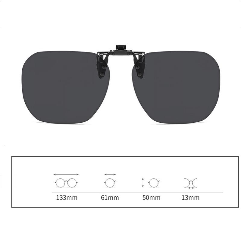New Arrival Flip-up Sunglasses Clips for Myopia Glasses Retro Square  Glass Clip-on Sunglass Clip