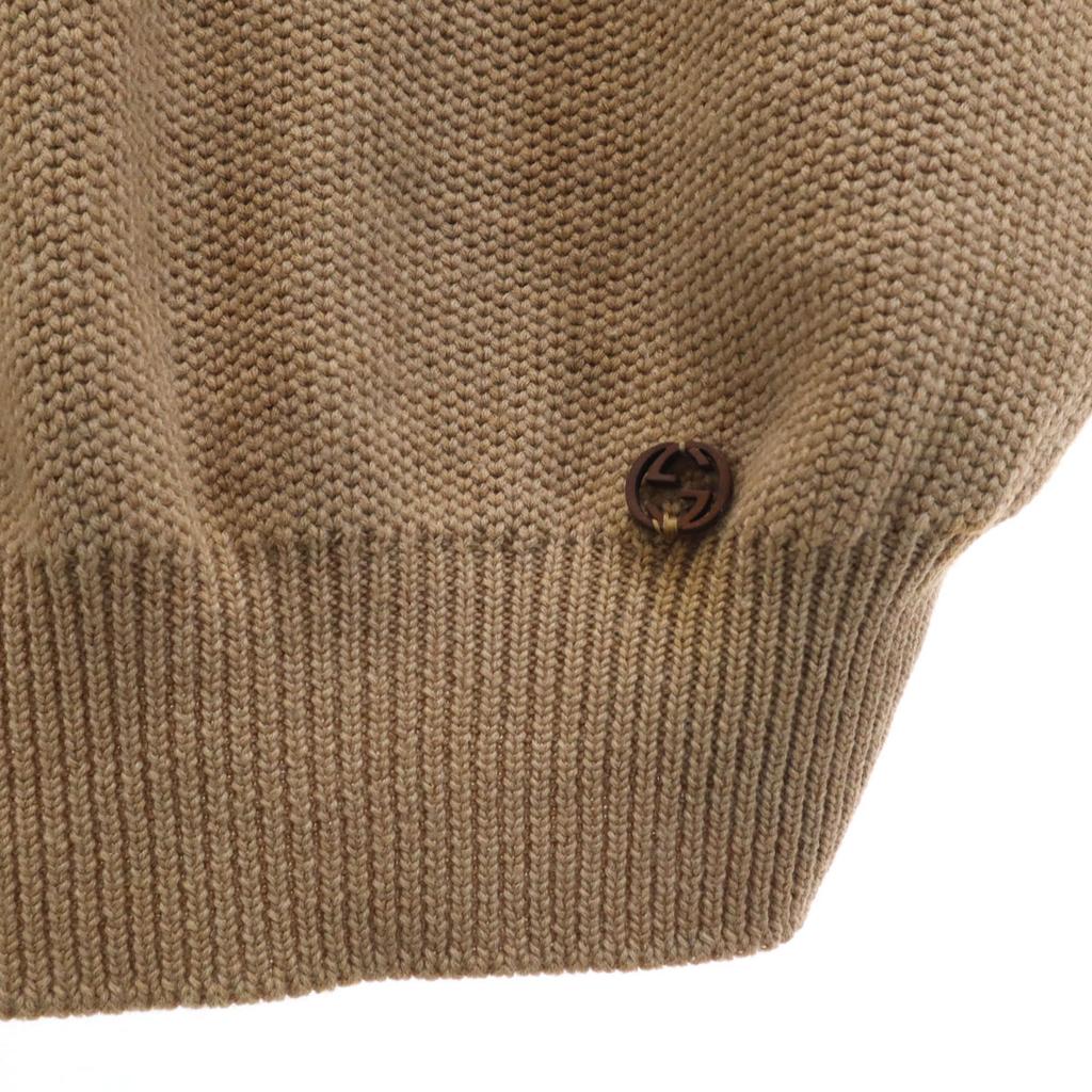 GUCCI Made in Italy Wool Blend Long sleeve Mock neck sweater S beige Men's Used