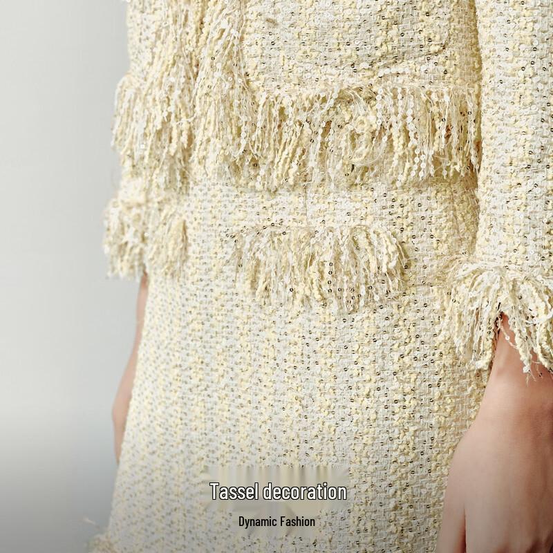 VEROMODA 2025 Spring Tassel Sequin A-Line Mini Skirt