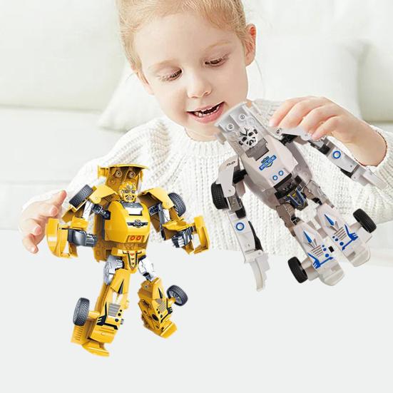 Copii Transformă Robot Mașină Jucărie Acționare inerțială Model de vehicul de transformare Deformare Mașină Figurină de acțiune Jucărie Copii mici Băieți Fete Cadou de aniversare