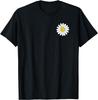 T-shirt da uomo in cotone con grafica di fiore di margherita, estiva, casual, streetwear, girocollo