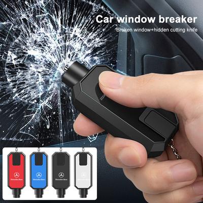 2-in-1 Car Safety Hammer Window Glass Breaker Seat Belt Cutter For Mercedes Benz AMG W205 W204 W203 W211 GLC GLE CLA W212 W213 W201 W210 W124