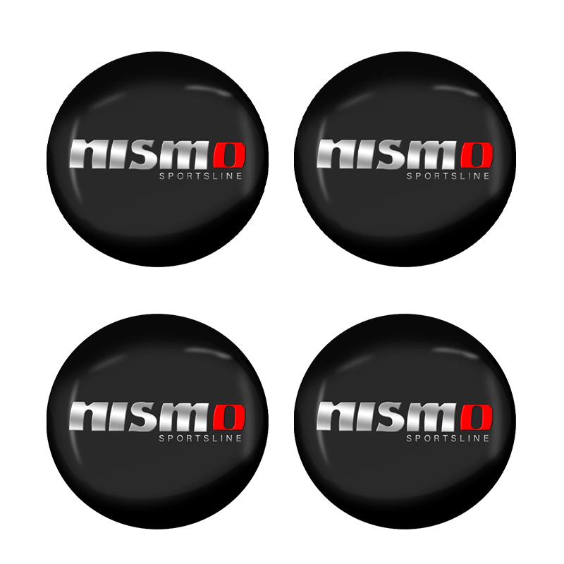 4ks 56mm Krytky středů kol pro auto, Krytky ráfků, Znaky, Samolepky Pro Nissan Nismo Tiida Teana Skyline Juke X-trail Almera Qashqai