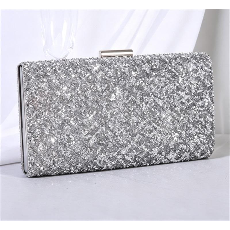 Glitter rhinestone Korean style simple high-end dinner bag hand-held one-shoulder cross-body bag for women banquet dress bag