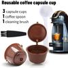 3Pcs Reusable Coffee Capsule Refillable Capsules Plastic Reusable Capsules Refillable Coffee Filters with Spoon and