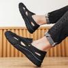 Handmade Summer Men's Sandals Leather Men's Shoes Casual Trekking Sneakers Outdoor Comfortable Breathable Travel Driving Shoes