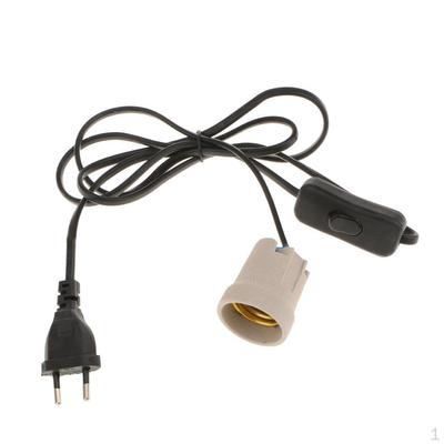 EU Plug E27 Heat Basking Lamp Holder Reptile Infrared Heater Light Socket