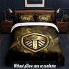 Leeds United Design Bett Bettwäsche Set 1 Bettbezug + 2 Kissenbezüge Weich Atmungsaktiv Haushalt Bettwäsche