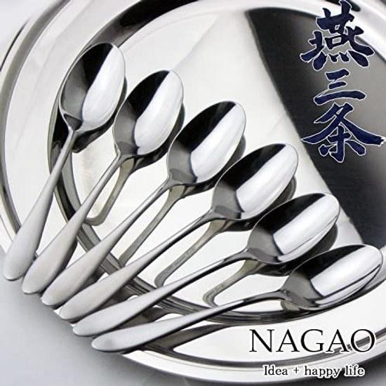 Nagaokou Tsubame Sanjo Tea Spoon 5 pieces + 1 piece 13.5 cm 18-0 Stainless Steel Made Japan