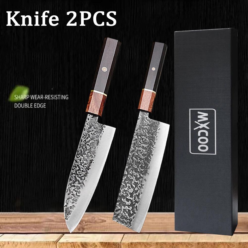 Handmade Forged Kitchen Knife Japanese Chef Santoku Knife Fruit Cutting Utility Knife Ideal for Cooking Knife and Accessories