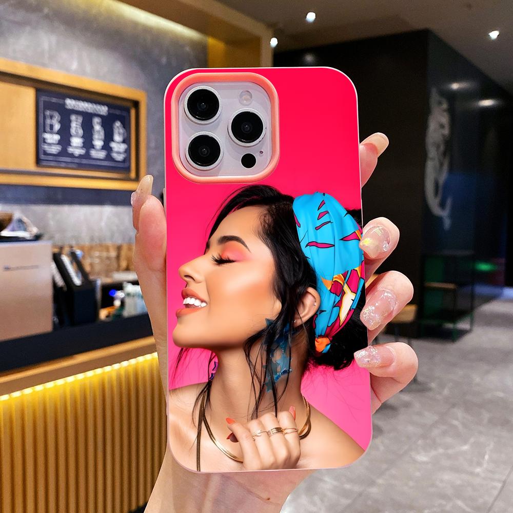Fashion Becky G Jelly Double layer Pink Mobile Phone Case for iPhone 17 16 15 14 13 12 11 Air Pro Max Plus Protective
