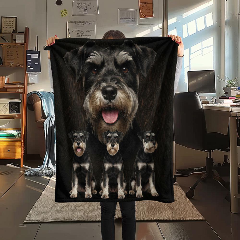 1PC Cute pets Print Flannel Blanket, High quality Comfortable for All Seasons, Home Decor, Warmth and Comfort, Perfect for Christmas Gifts