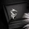2 Stuks Dames Heren Verstelbaar Nieuw Haai Ring Set Open Ring Eenvoudig Creatief Trend Punk Stijl Metalen Ring Unisex Feest Sieraden