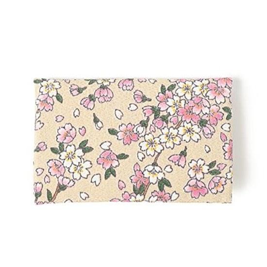 Japanese-style business card holdercard holderJapanese accessoriesmade Japanfor women (beige-sakura)