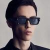 Vintage Square Sunglasses Women Men Retro Rivet Glasses Designer Fashion Black Mirror UV400 Eyewear