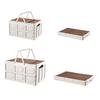 Household Foldable Storage Box, 30l/55l, With Lid And Handle, Suitable For Camping, Dormitory, Multi-Functional Storage Box