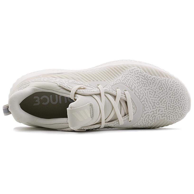 Adidas AlphaBounce Slip Resistant Abrasion Resistant Running Shoes Women's Ecru DA9568