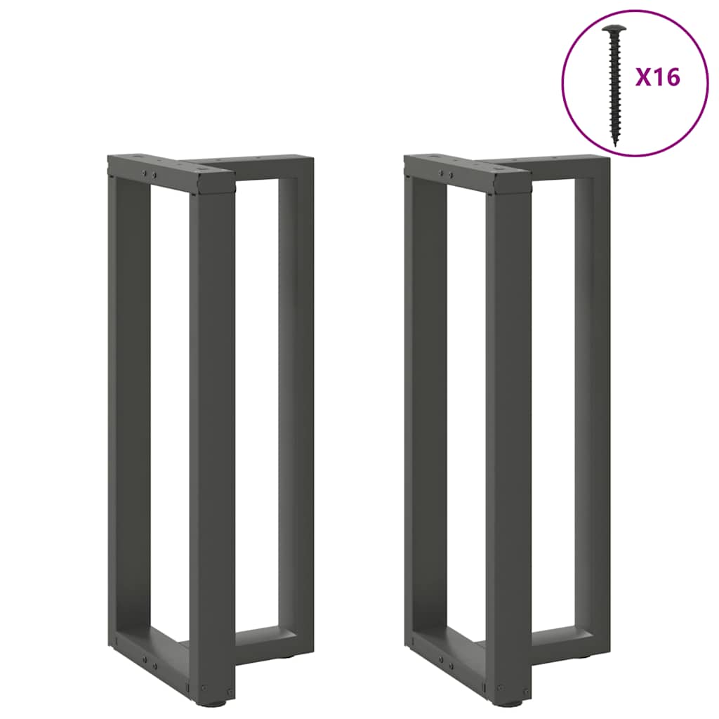 Vidaxl Bar Table Legs, 2 Pcs, Anthracite, 50X35X(100-101) Cm
