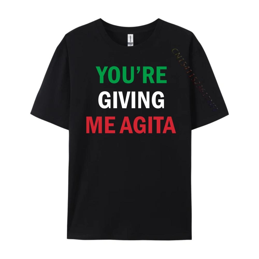 Funny Italian Sayings Quotegiving Me Agita Funny Italian Sayings Quote Fashion T Shirt Men Men Short Sleeve Tee