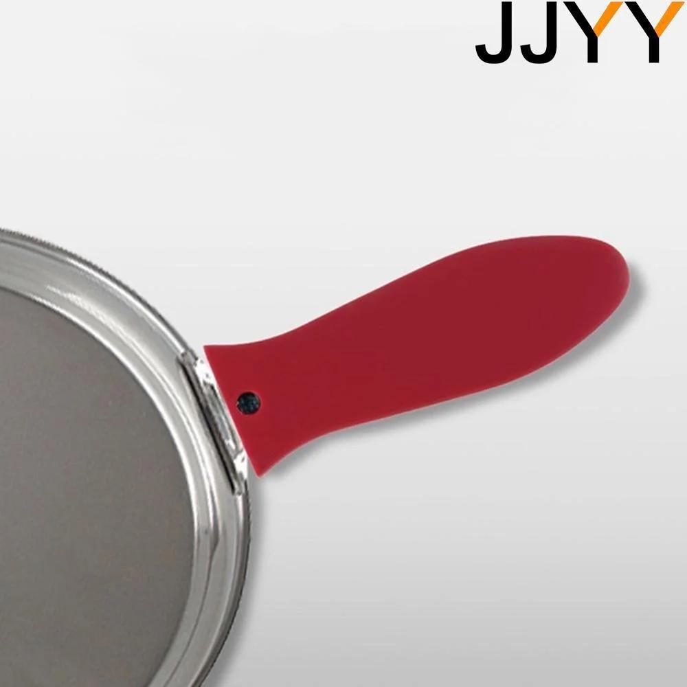 JJYY Pot Holder Handle Anti Slip High Temperature Resistance Potholder Silicone Skillets Grip Cover Anti-scald Kitchen Gadgets