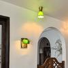 compact ceiling light with E26 LED glass retro easy installation with suitable for living kitchen construction bulb not Stylish, base, compatible,