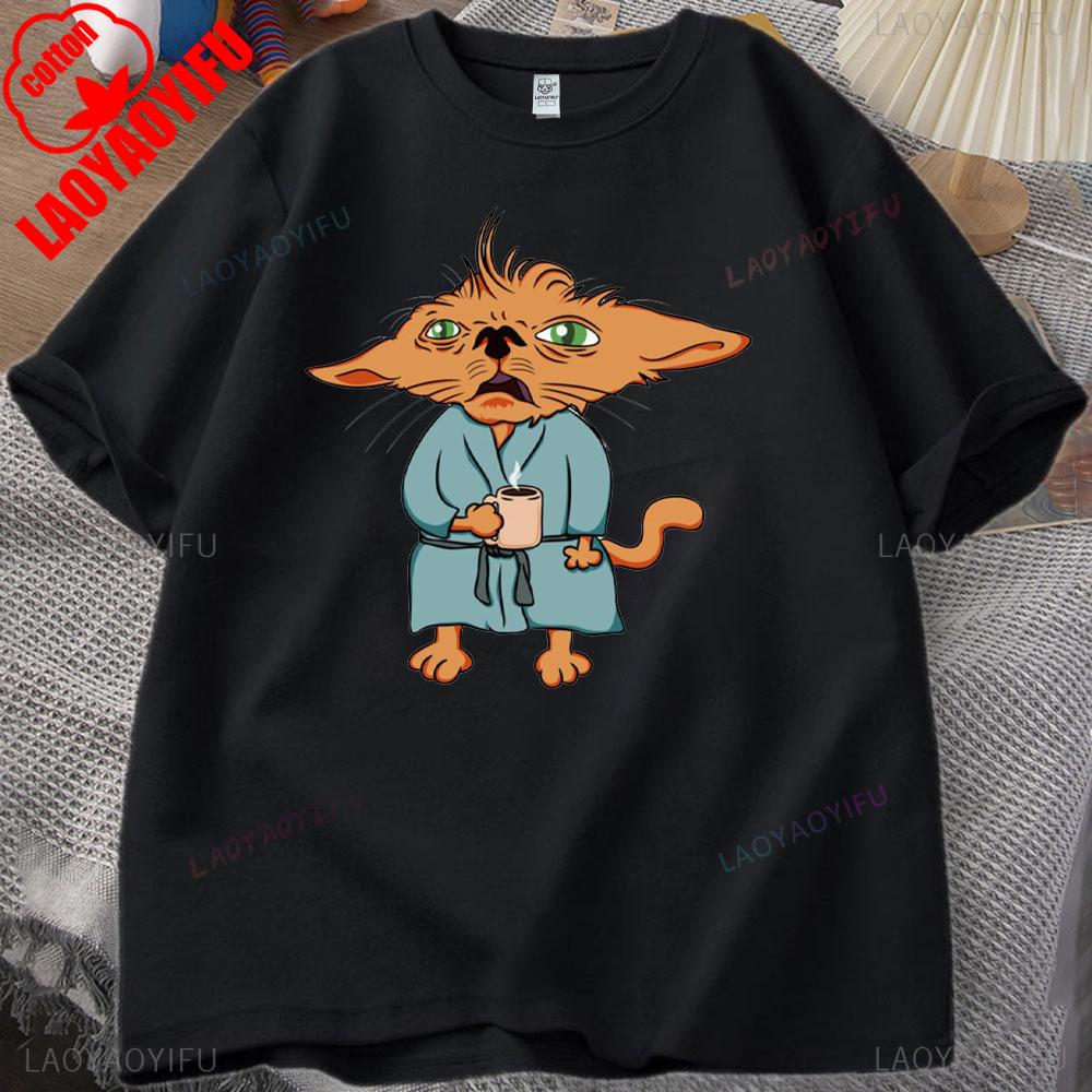 ZX Tee Vintage I Hate Mornings Premium T-Shirt Retro Cartoon T-Shirt Vintage 90s Tee Comfortable Personality for Outdoor Enthusiasts