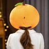 Niedlicher Orangefarbener Frucht Plüschhut PP Baumwolle Gefüllt Elastisch Weich Warm Leicht