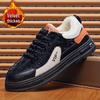 2025 Men's Plus Size Fleece-Lined Winter Work Boots - Warm, Low-Top, Casual, Trendy Sports Cotton Shoes