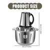 Electric Meat Grinder 5L Stainless Steel Food Processor Multifunctional Kitchen Vegetable Slicers with Nonslip Base