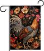 Rooster Ower Garden Ag 12x18 Vertical Double Sided Farmhouse Holiday Outside Decorations Yard Ag LLP LLX