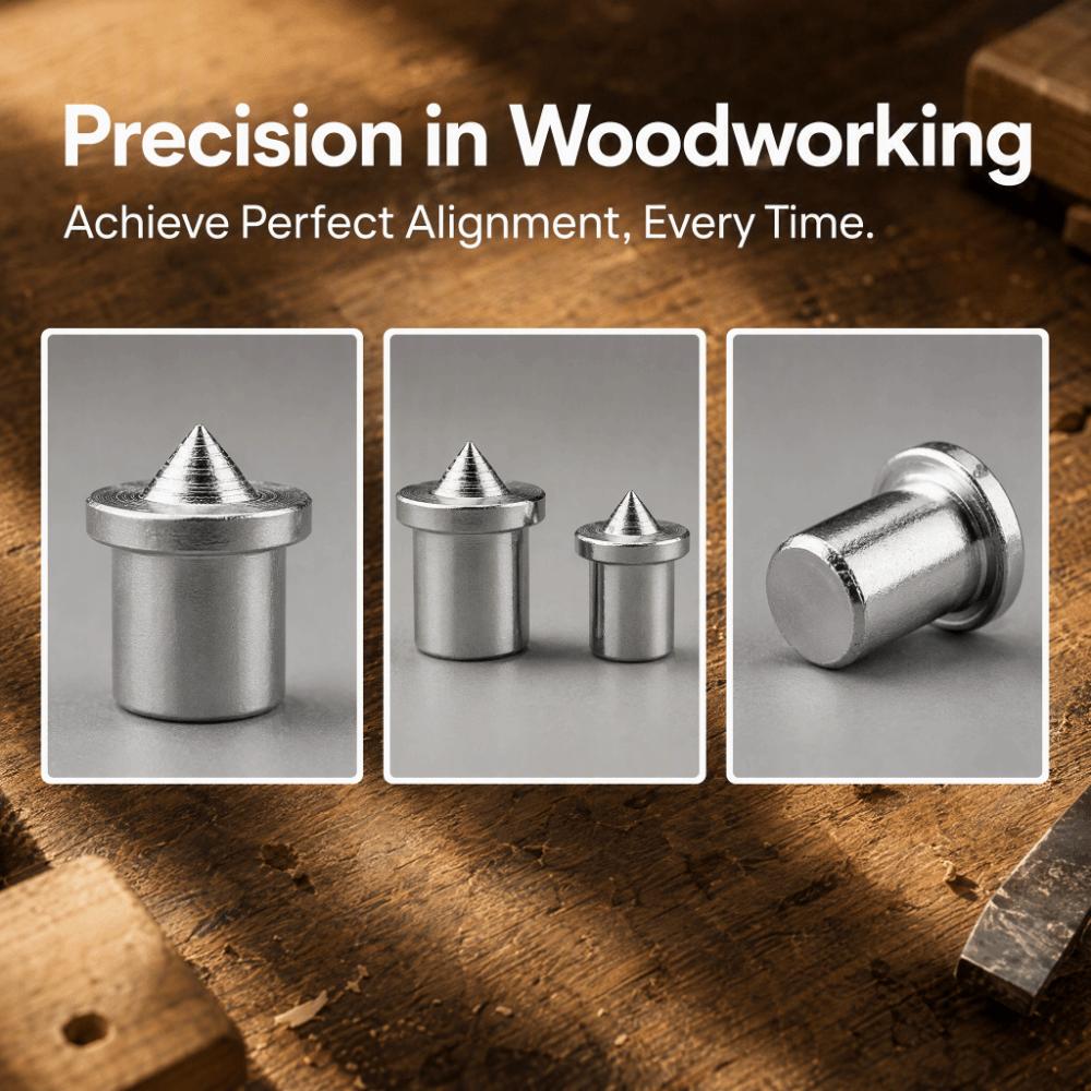 16pcs Punch Thimble Woodworking Alignment Tools Round Tenon Centering Pins Precision Drilling