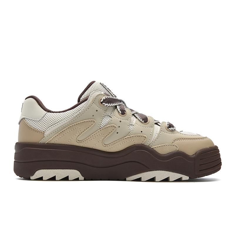 New FILA Rosetta Abrasion Resistant Lightweight Breathable Height Increasing Low top Skateboard Shoes Women's Brown F12W532224FCB