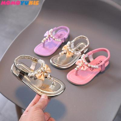 Verano Niñas Cuentas Bailarinas Fling Princesa Bebé Danza Sandalias Niños Zapatos Boda Rosa