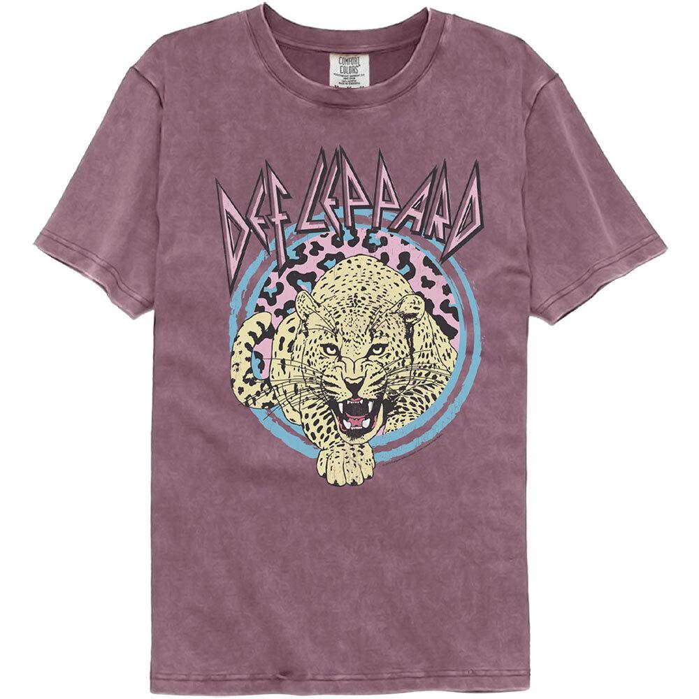 

Def Leppard T Shirt Pastel 2 Tour Graphic Metal Rock Music Berry Comfort Colors Unisex T-Shirt S