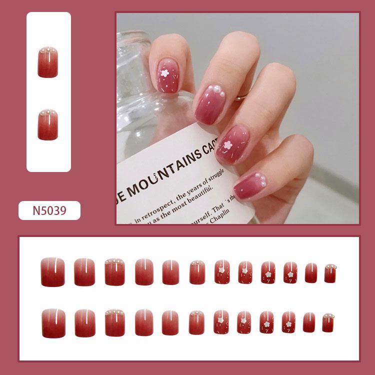 French Bow Press-On Student Nails: Handmade Short, Gentle Daily Wear