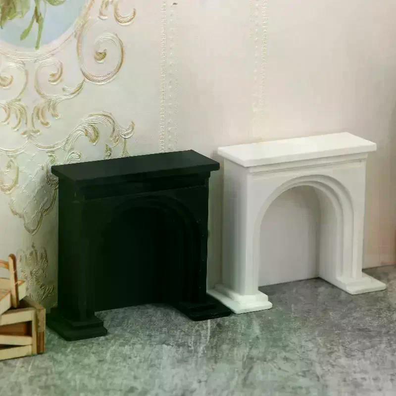 1/12 Dollhouse Mini Fireplace Model Dollhouse Christmas Scene Furniture Decoration Accessories Children Pretend Play Toys