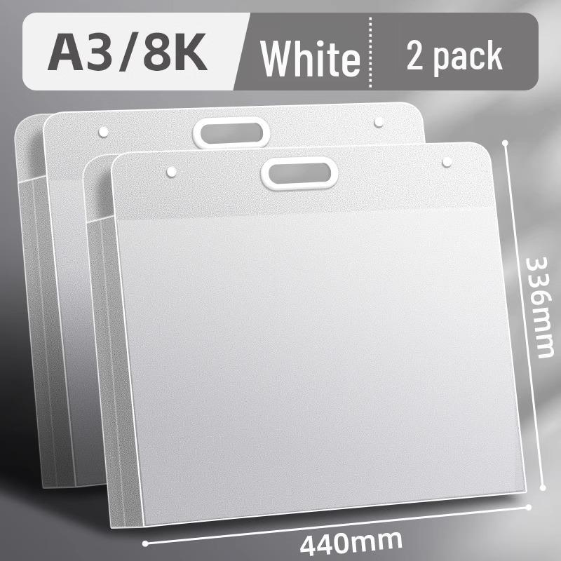 Art Portfolio Album: A3/A2/8K/4K Insert Type with 8 Storage Pockets for Children's Artwork