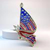 Fashion Patriotic Brooch Trendy Flag Design Jewelry Accessory Alloy Metal For Outfits Bags Hats Friendship