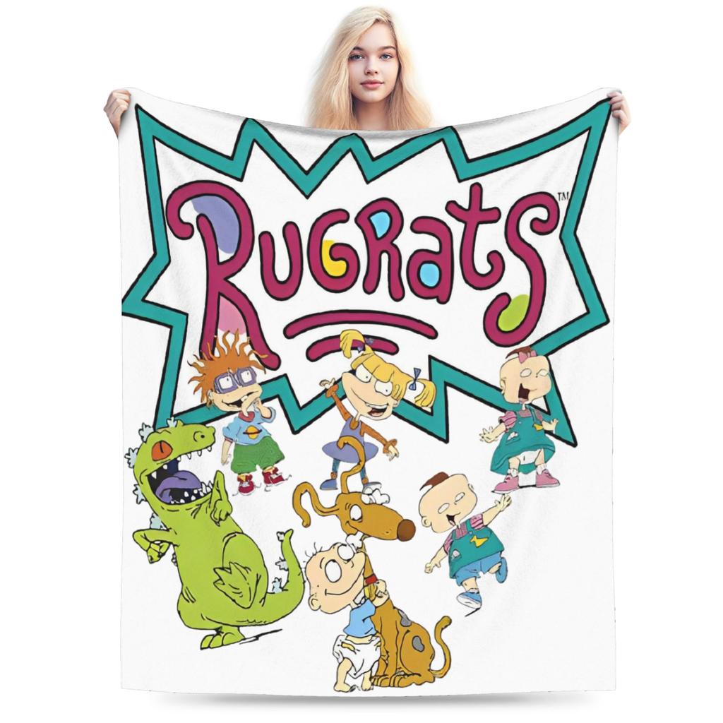 Relax Rugrat Pile Up Anime Cartoon Kids Blanket Merch Sofa Decorative  Throw Blankets Soft Velvet for Travel