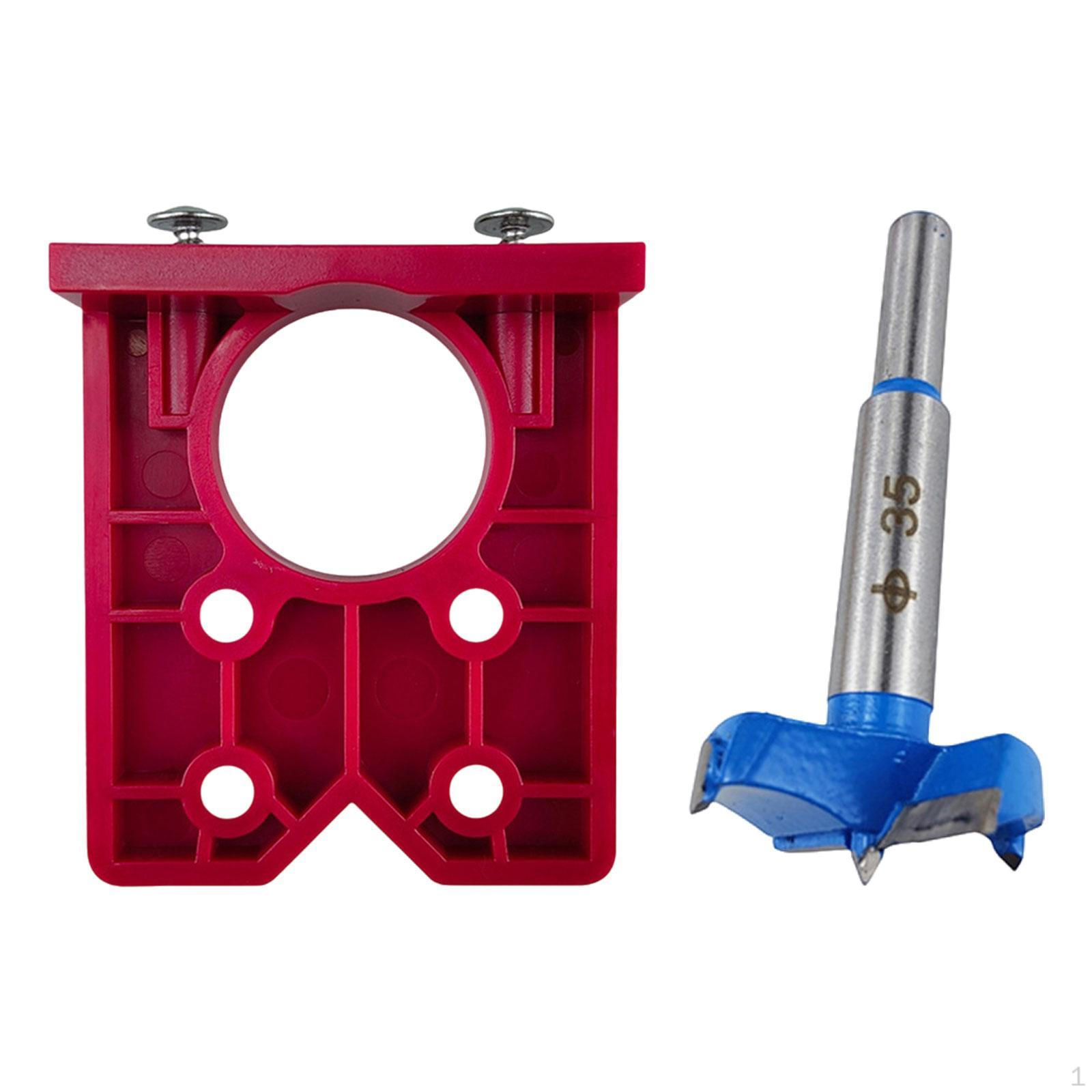 

35mm Concealed Hinge Jig Kit ,Hinge Drill Hole Router for Cupboard Cabinets червоний