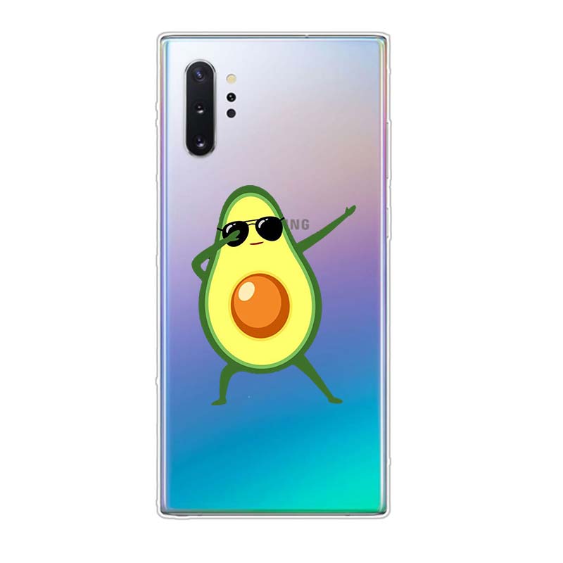 Cute Avocado Food For Samsung Galaxy Note 20 10 9 8 Plus Ultra Lite M31 M31S M10 M10S M20 M21 M30 Phone Case