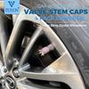 ROSON Valve Stem Caps, 4 Pack Handmade Crown Bling Crystal Rhinestone Car Wheel Tire Valve, Attractive Dustproof Car Accessories, Universal Stem Air