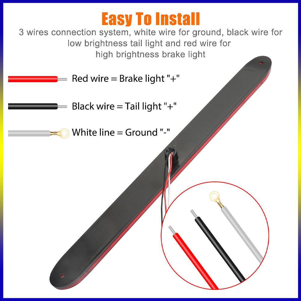 Truck Off-road Vehicle Trailer Light Strip With 11LED 15LED Signal Lights Used For Parking Turn Signals Rear Brake Work Light