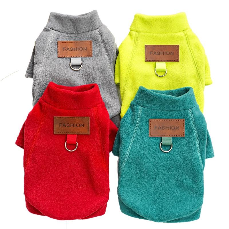 Pet Dog and Cat Autumn and Winter Clothes with FleeceBichon Frise Dog Fighting Clothes and Accessories Cat Clothing
